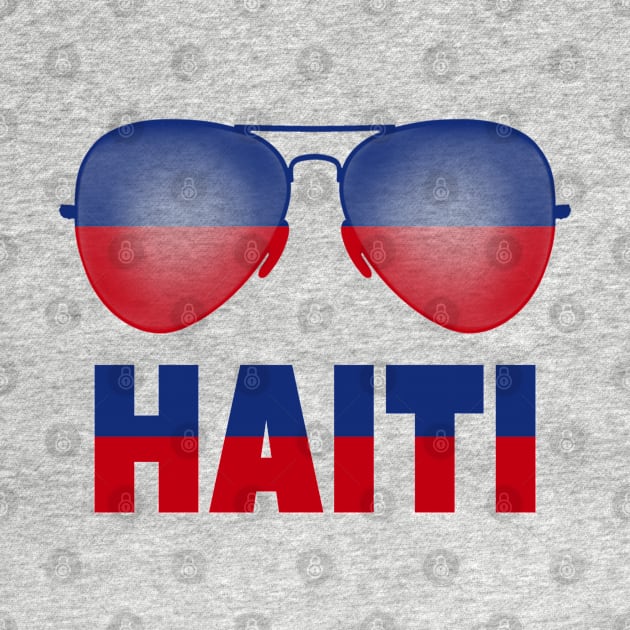 Haiti Flag Inspired Sunglasses by musicanytime